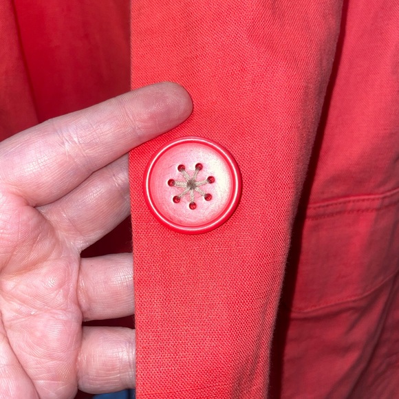 NEW Lane Bryant Coral 3/4 Sleeve Linen & Cotton Jacket - Picture 4 of 8